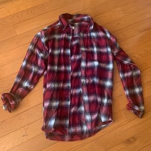 Mens maroon flannel size Medium
